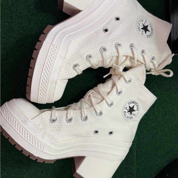 Converse Chuck 70 de luxe heel White Heeled Boots for Women like new - Picture 9 of 9